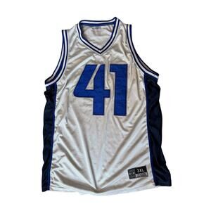 Vintage Outtro Sports Basketball jersey, # 41 , size 3XL; Blue & White